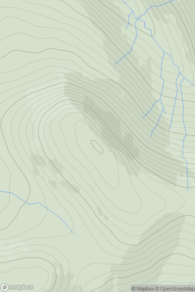 Thumbnail image for Beinn Tarsuinn [Arran and Holy Island] [NR930451] showing contour plot for surrounding peak